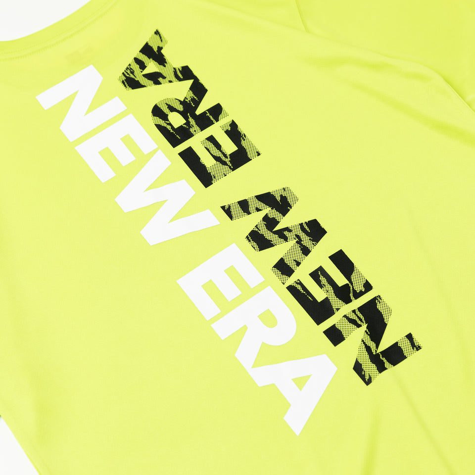 半袖 テック Tシャツ リア バーチカルロゴ ライム【 Performance Apparel 】
