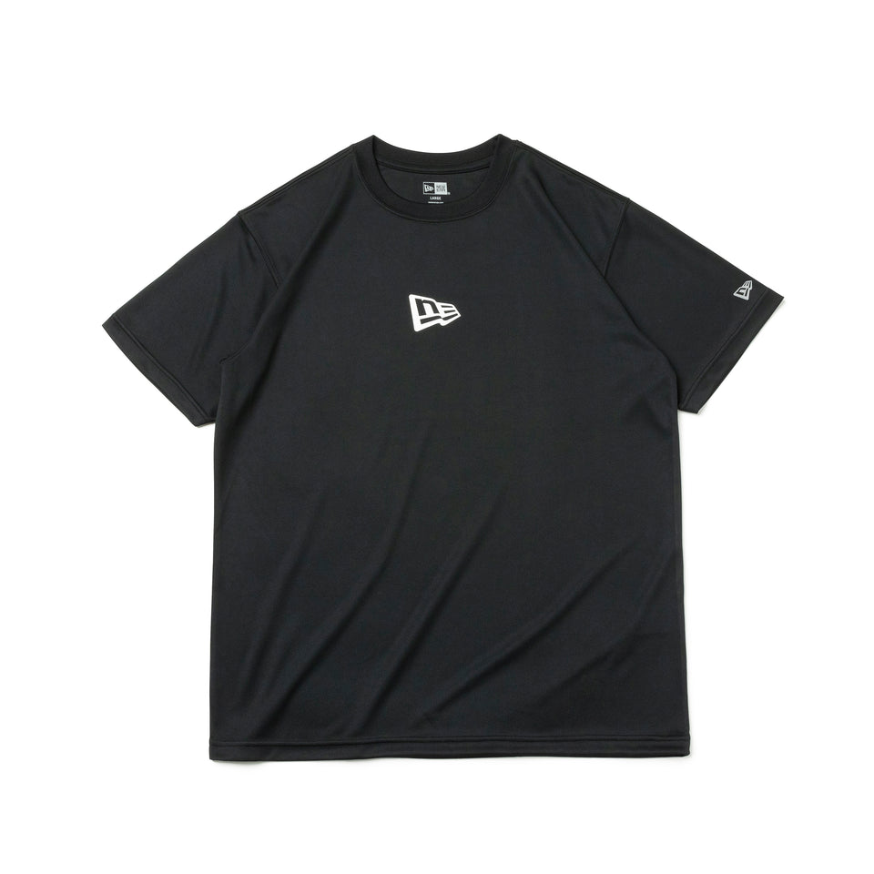 半袖 テック Tシャツ リア バーチカルロゴ ブラック【 Performance Apparel 】