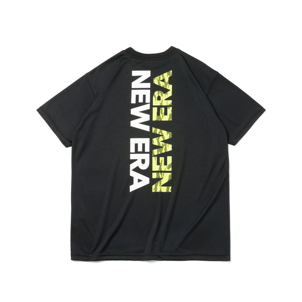 半袖 テック Tシャツ リア バーチカルロゴ ブラック【 Performance Apparel 】