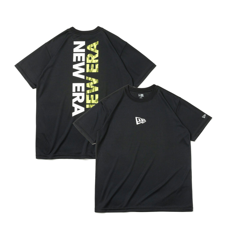 半袖 テック Tシャツ リア バーチカルロゴ ブラック【 Performance Apparel 】