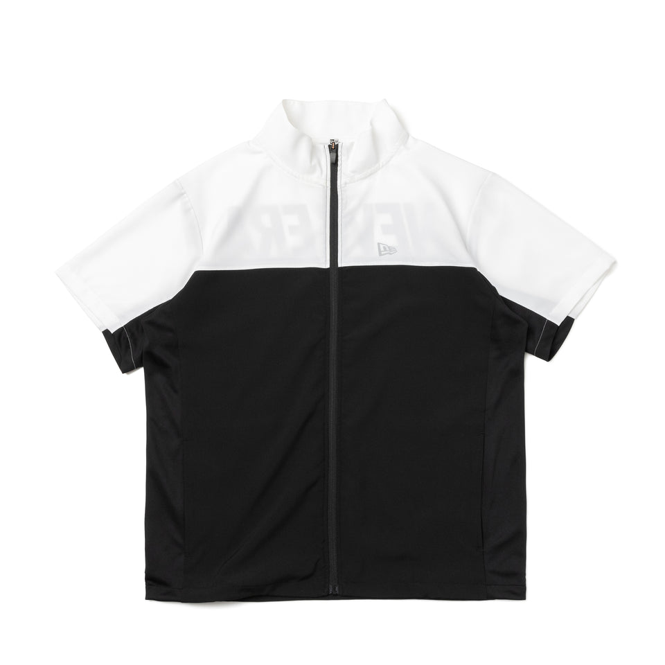 半袖 クロスウェアジャケット NEW ERA ホワイト × ブラック/ブラック【 Performance Apparel 】