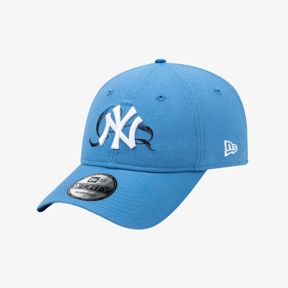 9FORTY BTS × MLB ブラック Swan ニューヨーク・ヤンキース ブルー