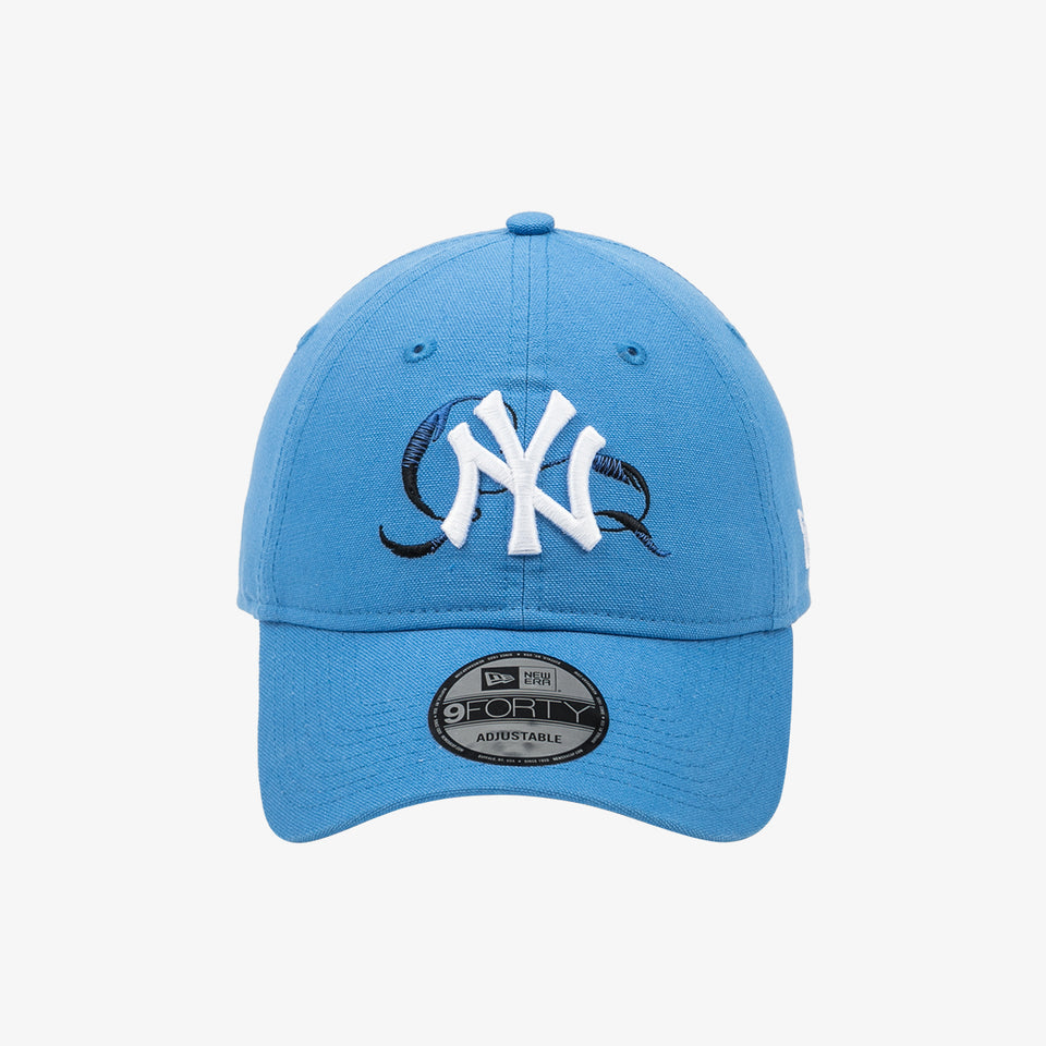 9FORTY BTS × MLB ブラック Swan ニューヨーク・ヤンキース ブルー