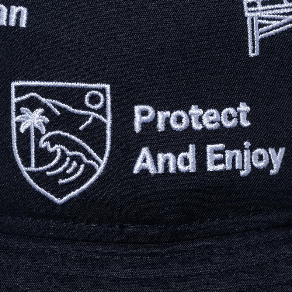 バケット01 SURFRIDER FOUNDATION ECOPET アートワーク ブラック