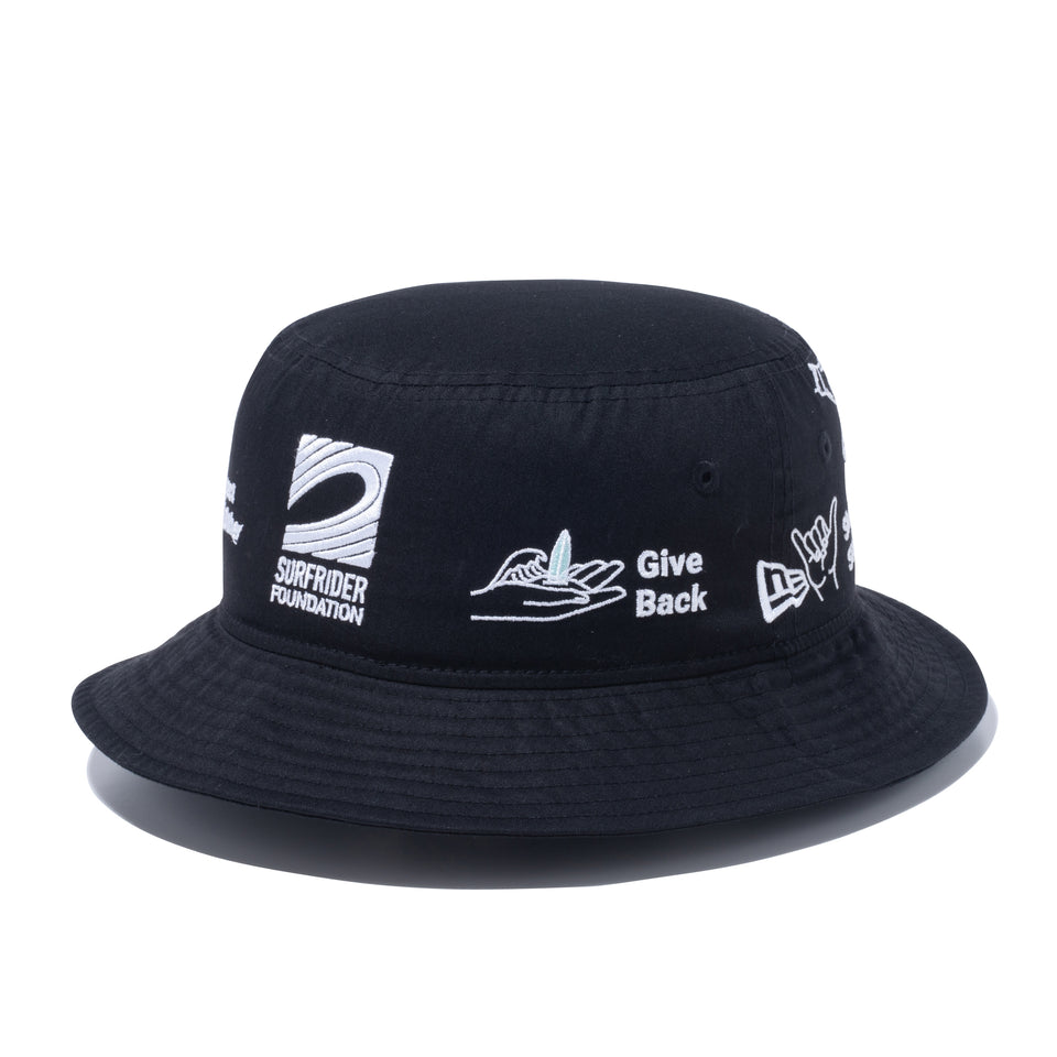 バケット01 SURFRIDER FOUNDATION ECOPET アートワーク ブラック