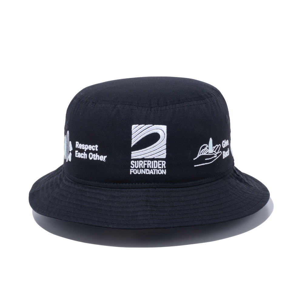 バケット01 SURFRIDER FOUNDATION ECOPET アートワーク ブラック