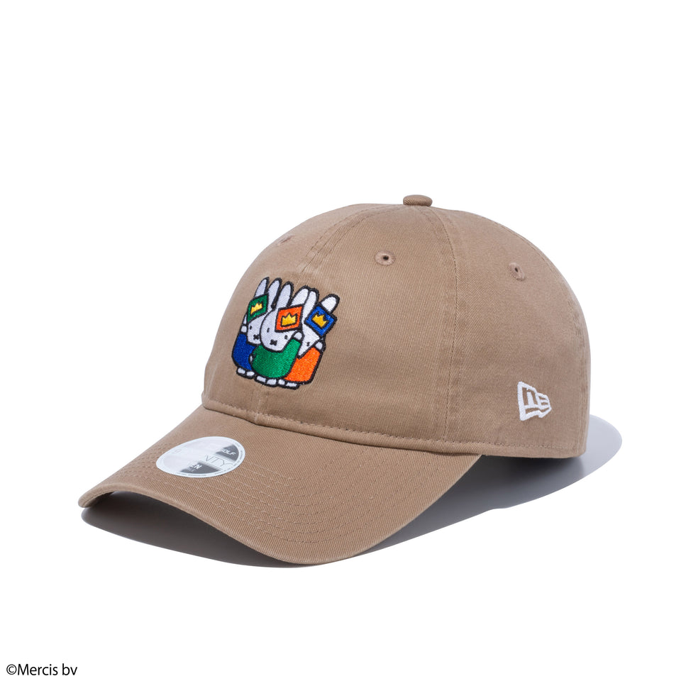 【ゴルフ】WOMEN'S 9TWENTY ロングバイザー miffy ミッフィー クラウン フラッグ カーキ