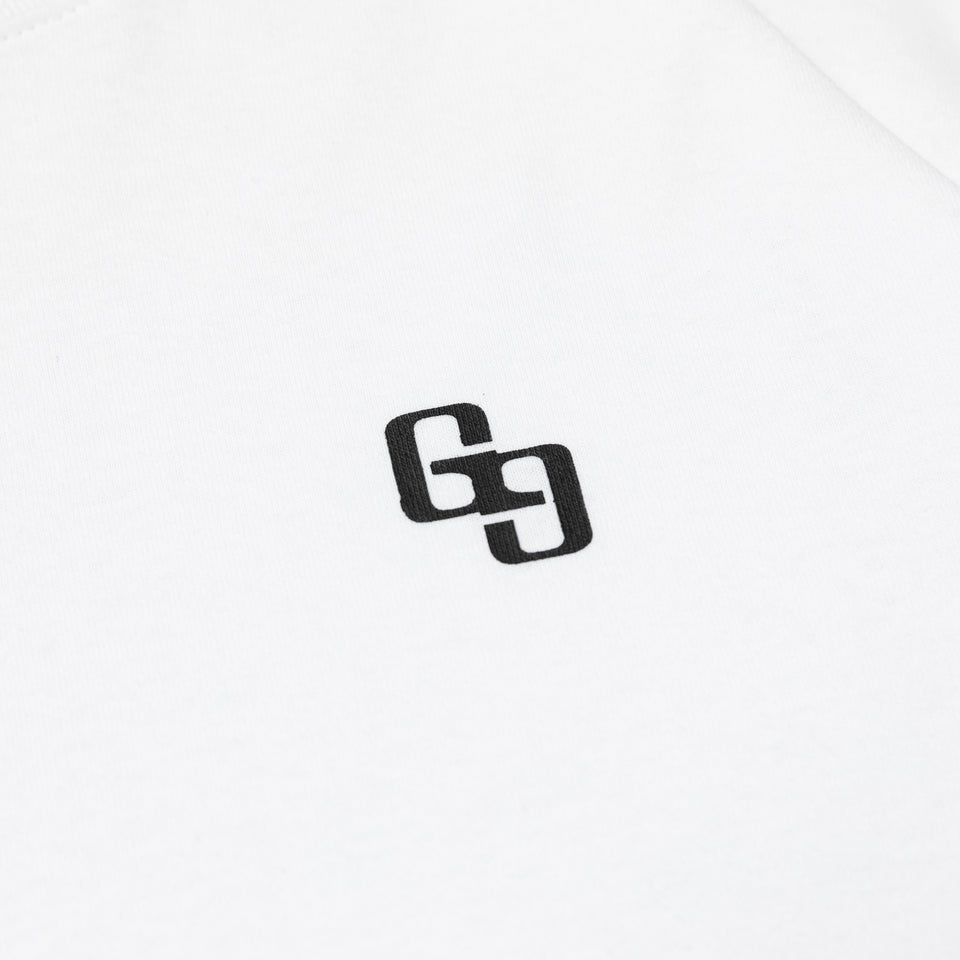 WOMEN'S 長袖 オーバーサイズド コットン Tシャツ GYDA ジェイダ ロゴ ホワイト