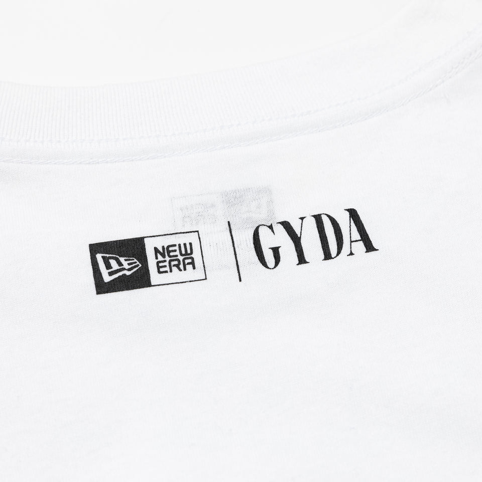 WOMEN'S 長袖 オーバーサイズド コットン Tシャツ GYDA ジェイダ ロゴ ホワイト