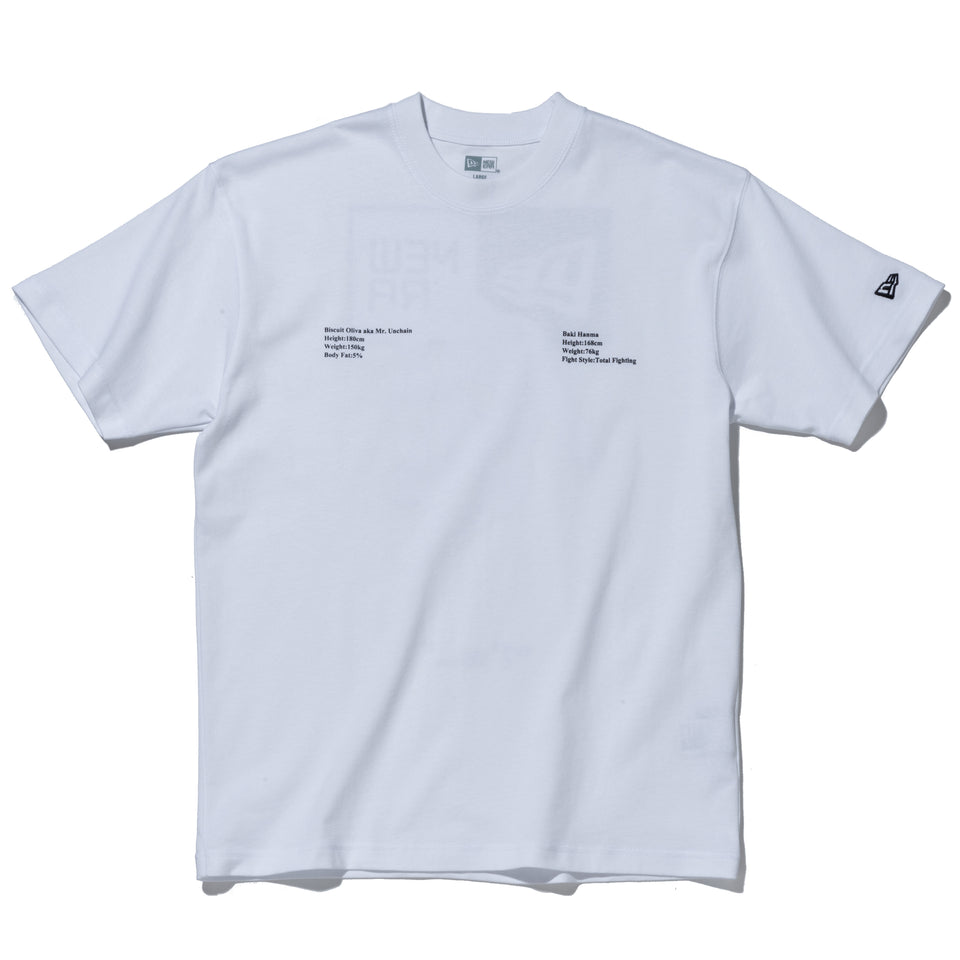 半袖 コットン Tシャツ グラップラー刃牙 VSビスケット・オリバ ホワイト レギュラーフィット