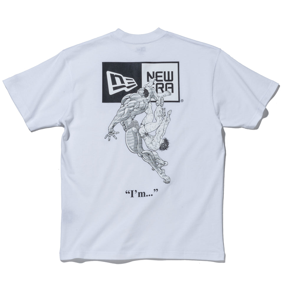 半袖 コットン Tシャツ グラップラー刃牙 VSビスケット・オリバ ホワイト レギュラーフィット