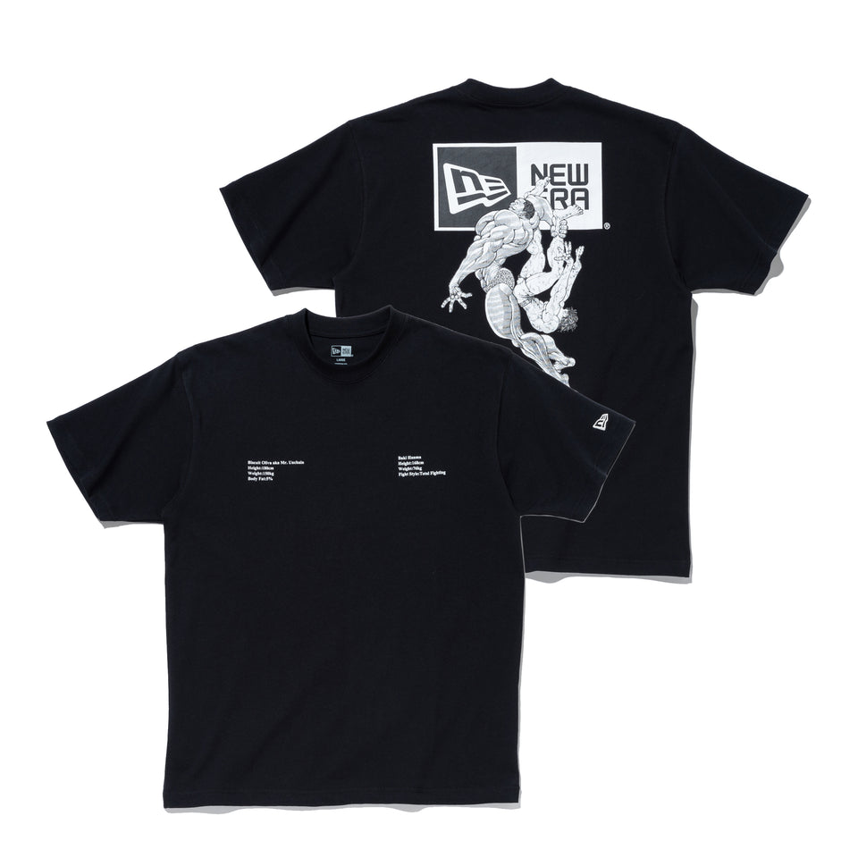 半袖 コットン Tシャツ グラップラー刃牙 VSビスケット・オリバ ブラック レギュラーフィット