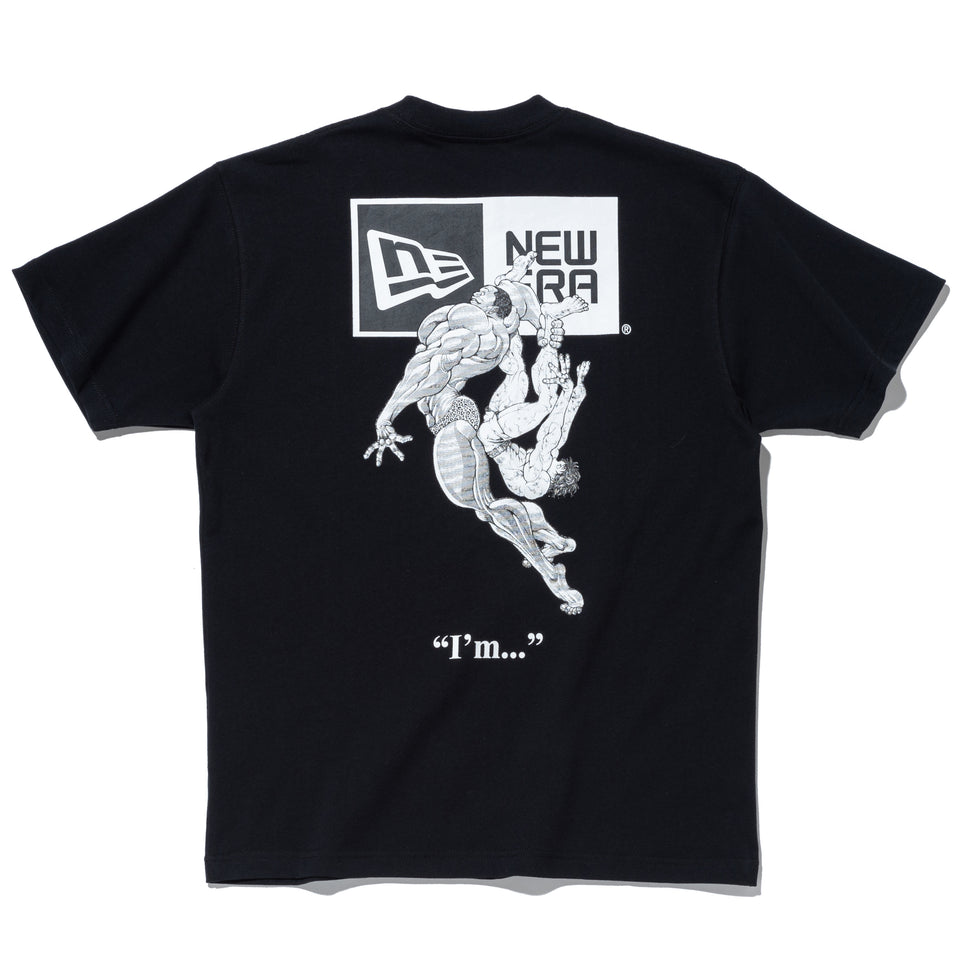 半袖 コットン Tシャツ グラップラー刃牙 VSビスケット・オリバ ブラック レギュラーフィット