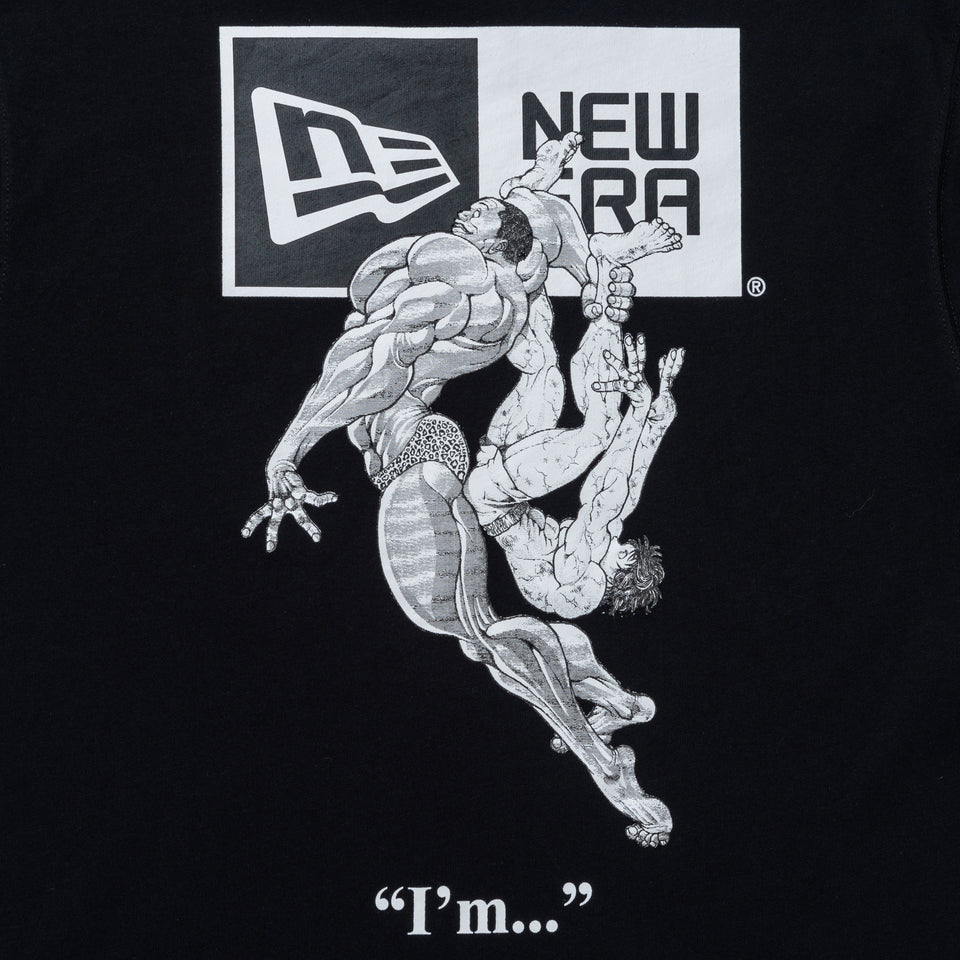 半袖 コットン Tシャツ グラップラー刃牙 VSビスケット・オリバ ブラック レギュラーフィット