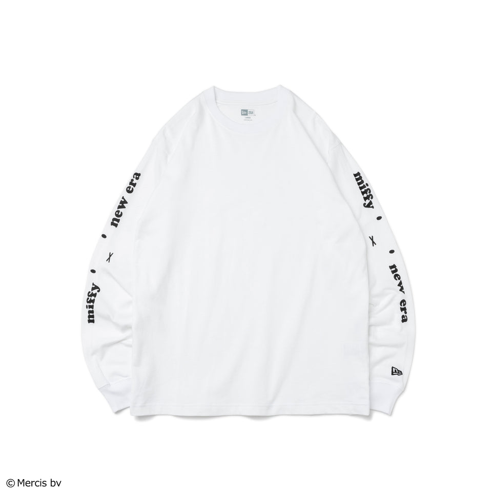 長袖 コットン Tシャツ miffy ミッフィー フェイス ホワイト レギュラーフィット