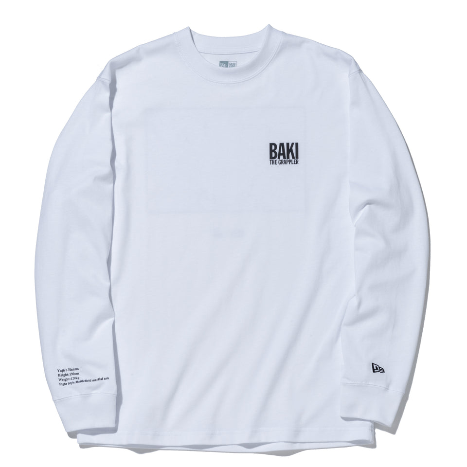 長袖 コットン Tシャツ グラップラー刃牙 鬼の貌 ホワイト レギュラーフィット
