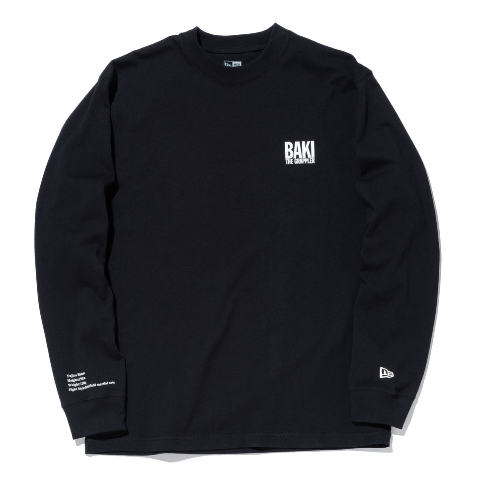 長袖 コットン Tシャツ グラップラー刃牙 鬼の貌 ブラック レギュラーフィット