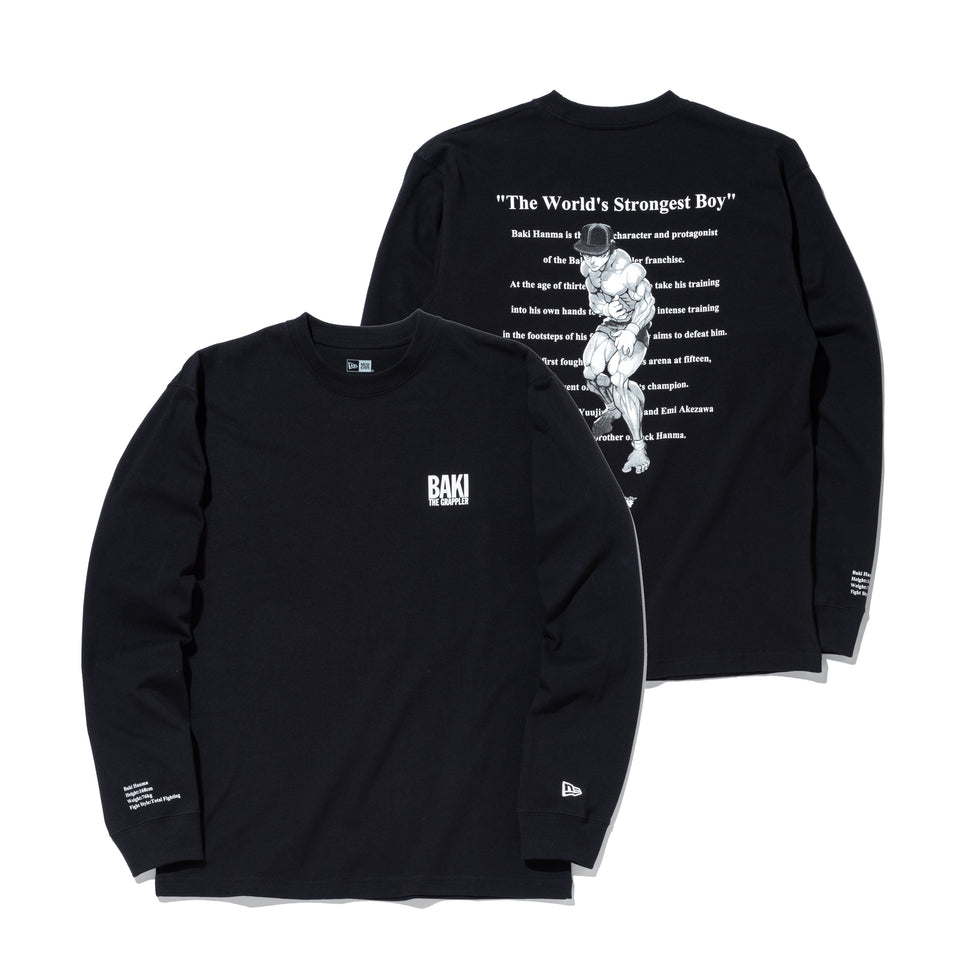 長袖 コットン Tシャツ グラップラー刃牙 ニューエラキャップ ブラック レギュラーフィット