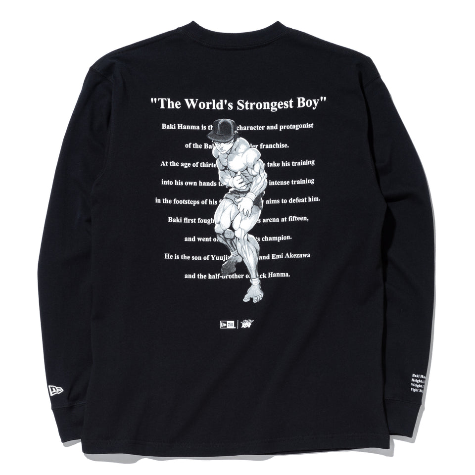 長袖 コットン Tシャツ グラップラー刃牙 ニューエラキャップ ブラック レギュラーフィット