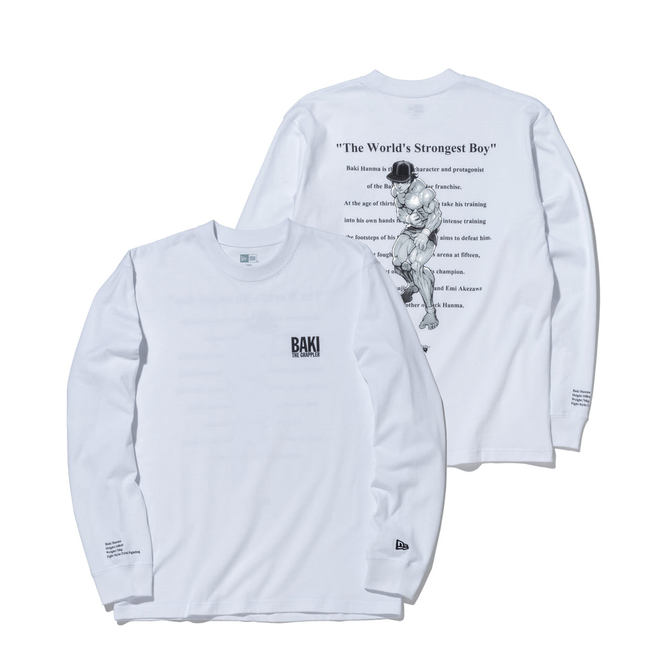 長袖 コットン Tシャツ グラップラー刃牙 ニューエラキャップ ホワイト レギュラーフィット