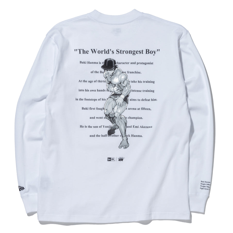 長袖 コットン Tシャツ グラップラー刃牙 ニューエラキャップ ホワイト レギュラーフィット