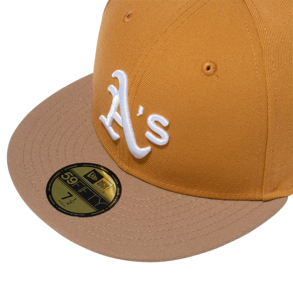 59FIFTY MLB CUSTOM オークランド・アスレチックス カーキ / パナマタン グレーアンダーバイザー