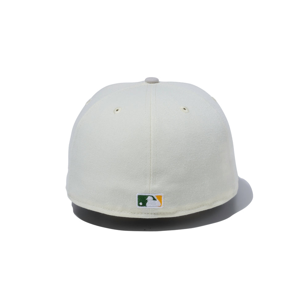 59FIFTY MLB CUSTOM オークランド・アスレチックス クロームホワイト / ストーン グレーアンダーバイザー
