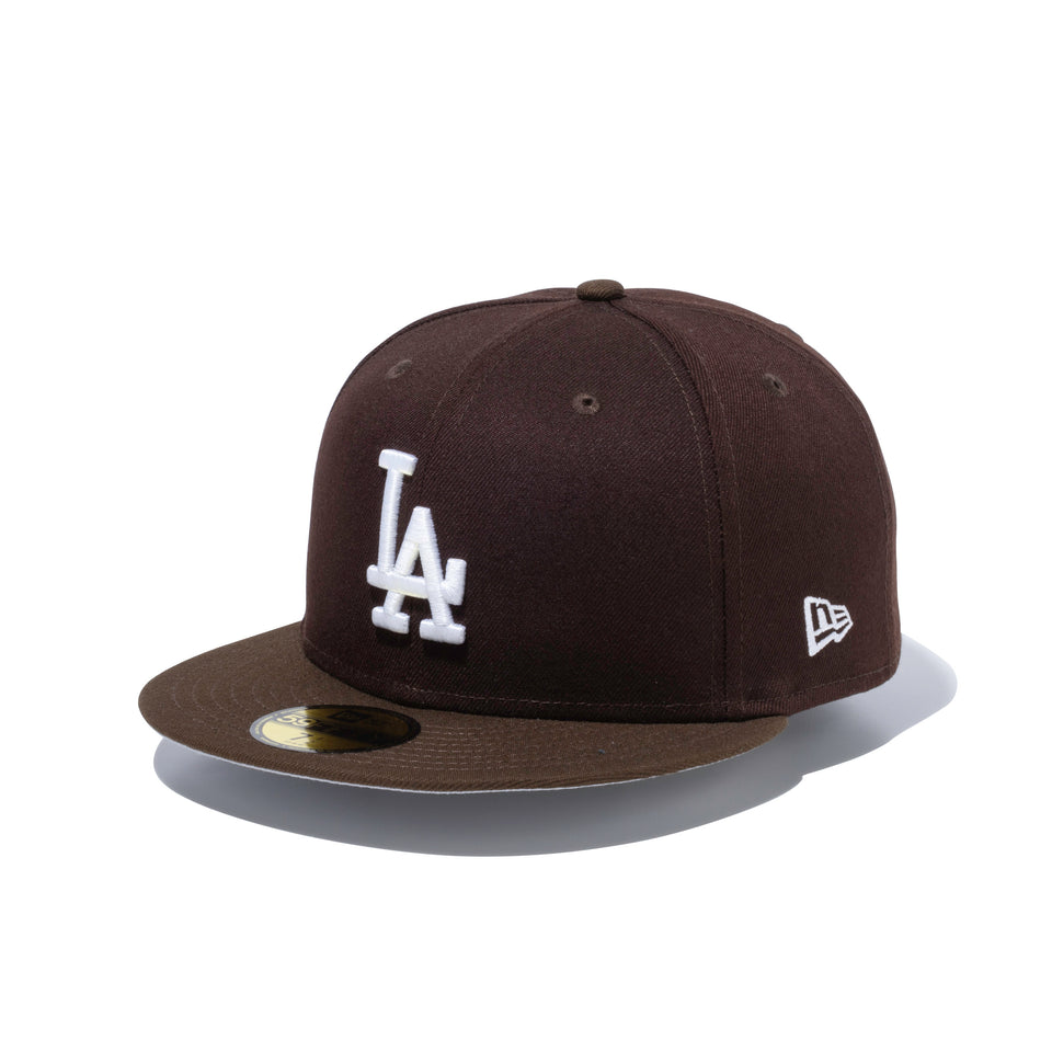 59FIFTY MLB CUSTOM ロサンゼルス・ドジャース ウォールナット / バーントウッド グレーアンダーバイザー
