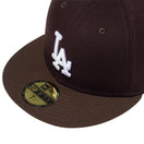59FIFTY MLB CUSTOM ロサンゼルス・ドジャース ウォールナット / バーントウッド グレーアンダーバイザー