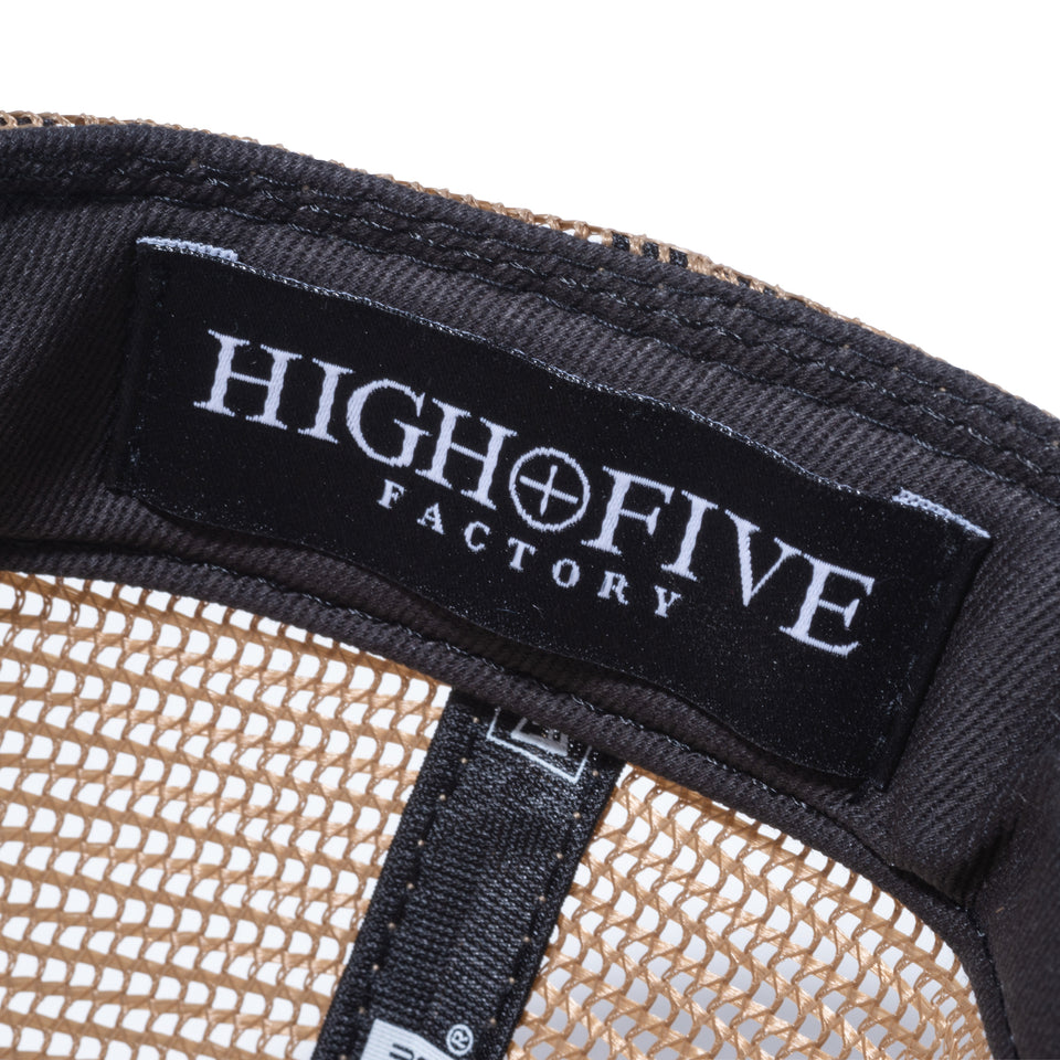 9FORTY A-Frame トラッカー HIGH FIVE FACTORY ラウンドロゴ カーキ