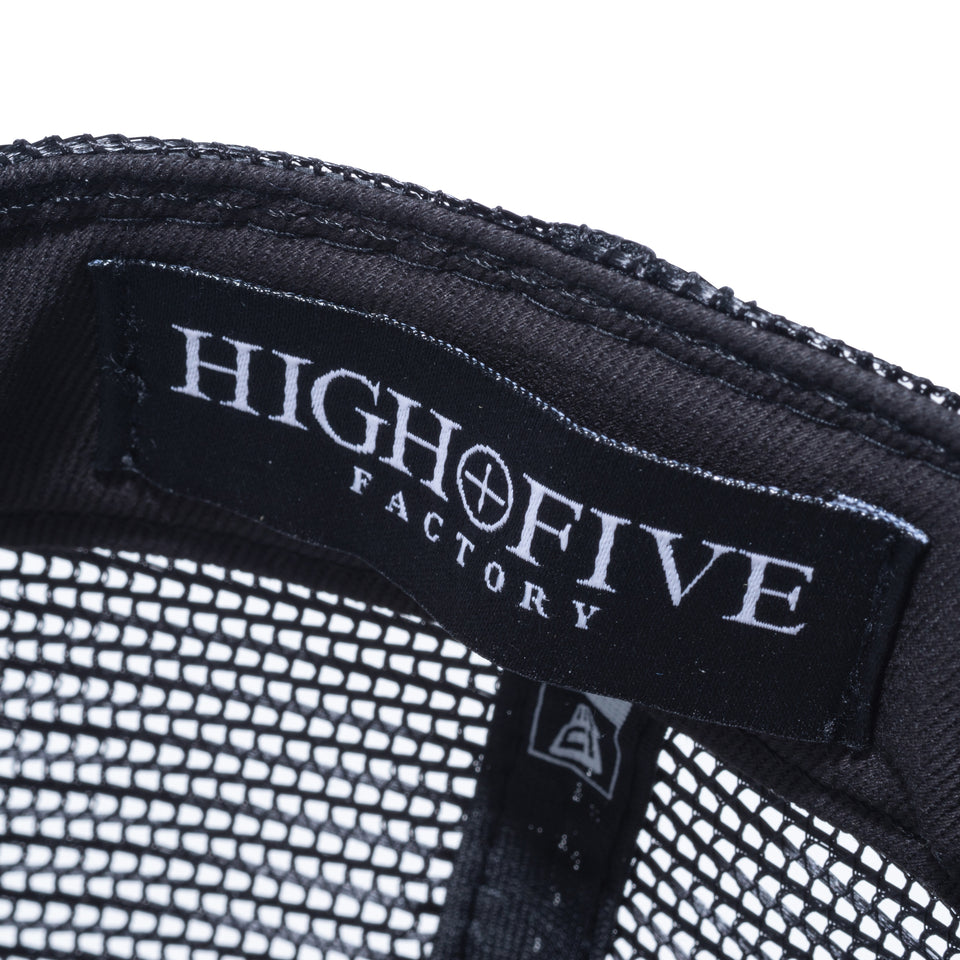 9FORTY A-Frame トラッカー HIGH FIVE FACTORY ラウンドロゴ ブラック