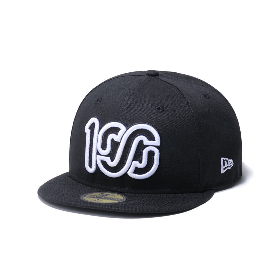 59FIFTY ONEHUNDRED ATHLETIC 100 ロゴ ブラック × ホワイト