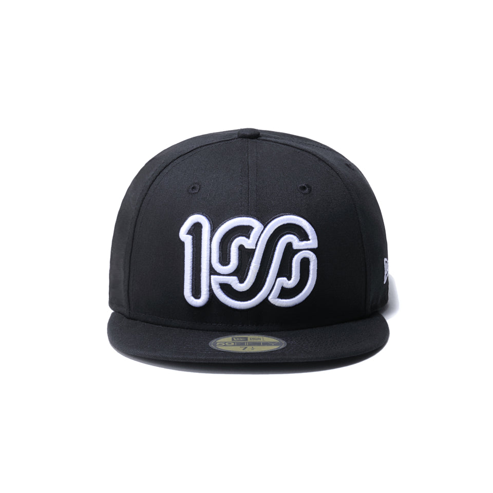 59FIFTY ONEHUNDRED ATHLETIC 100 ロゴ ブラック × ホワイト