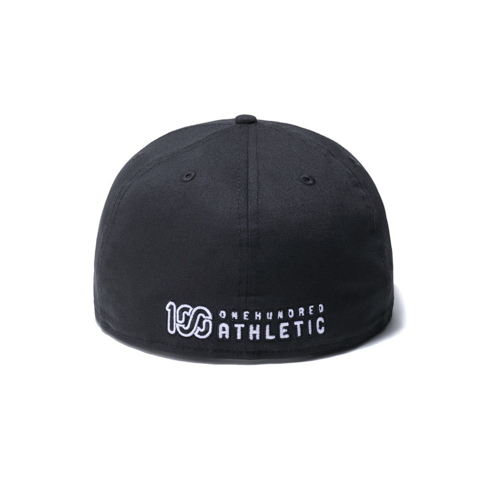 59FIFTY ONEHUNDRED ATHLETIC 100 ロゴ ブラック × ホワイト