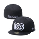 59FIFTY ONEHUNDRED ATHLETIC 100 ロゴ ブラック × ホワイト