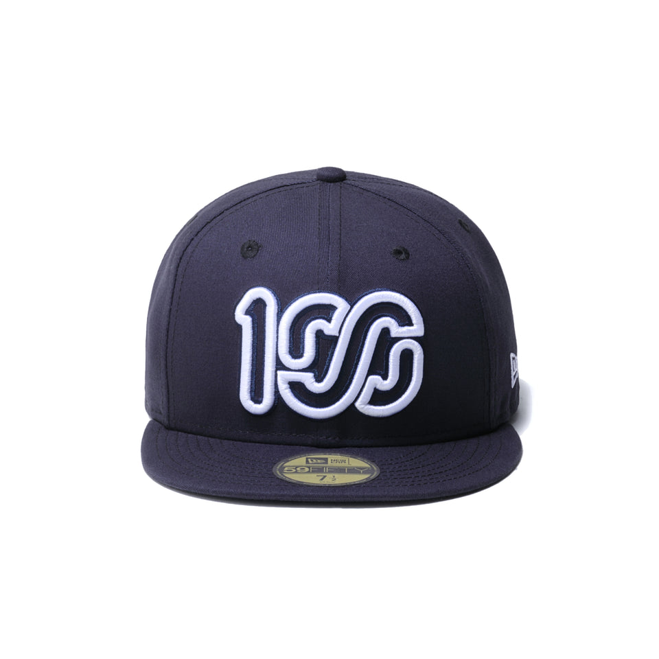 59FIFTY ONEHUNDRED ATHLETIC 100 ロゴ ネイビー × ホワイト