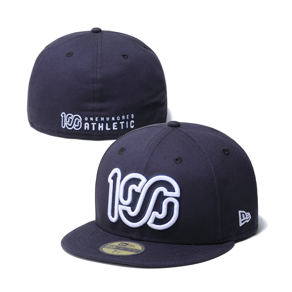 59FIFTY ONEHUNDRED ATHLETIC 100 ロゴ ネイビー × ホワイト