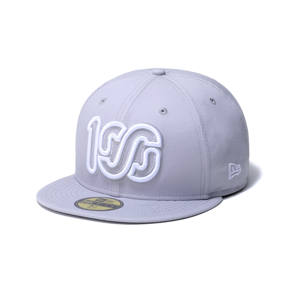 59FIFTY ONEHUNDRED ATHLETIC 100 ロゴ グレー × ホワイト
