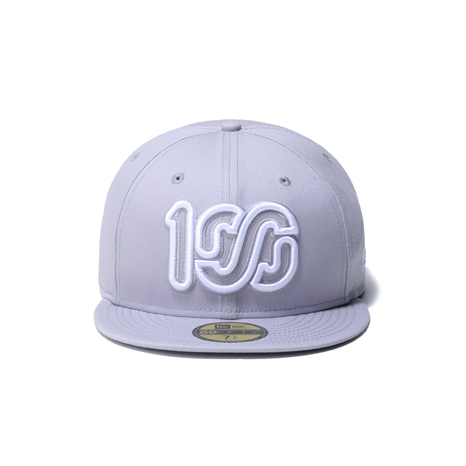 59FIFTY ONEHUNDRED ATHLETIC 100 ロゴ グレー × ホワイト