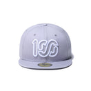 59FIFTY ONEHUNDRED ATHLETIC 100 ロゴ グレー × ホワイト
