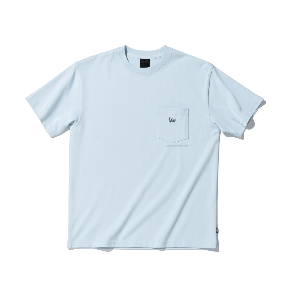 半袖 ポケット コットンTシャツ NEW ERA BLACK LABEL ライトブルー