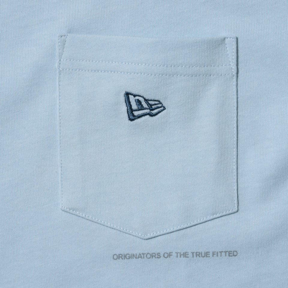半袖 ポケット コットンTシャツ NEW ERA BLACK LABEL ライトブルー
