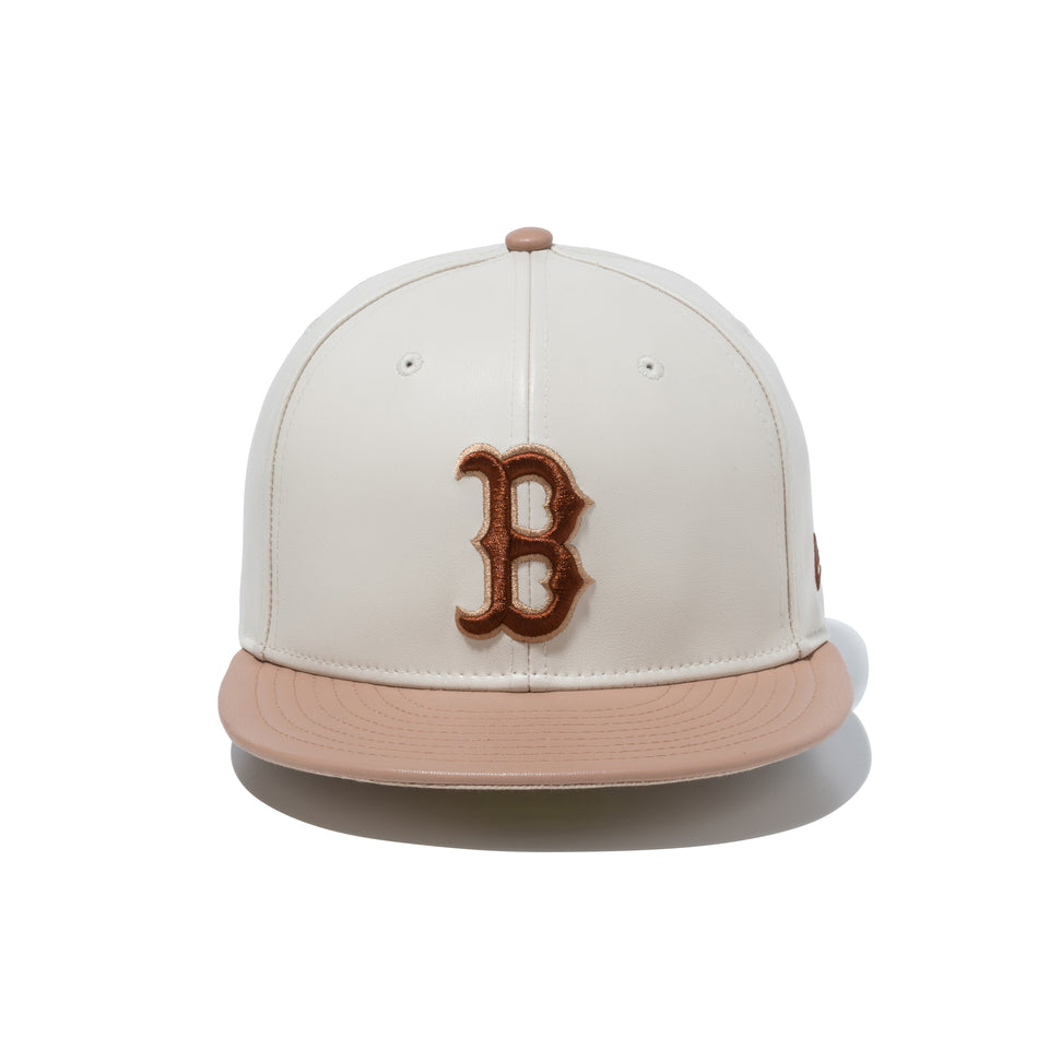 59FIFTY BLACK LABEL FW22 ボストン・レッドソックス シンセティックレザー ストーン
