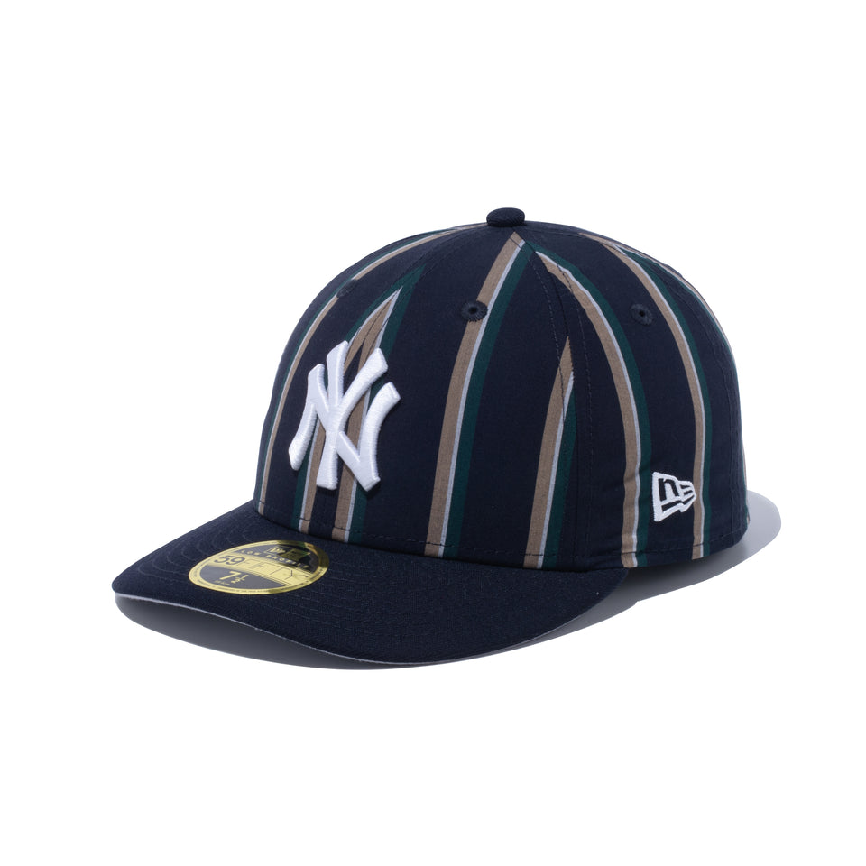 LP 59FIFTY BLACK LABEL SS23 ニューヨーク・ヤンキース ストライプ ネイビー グレーアンダーバイザー
