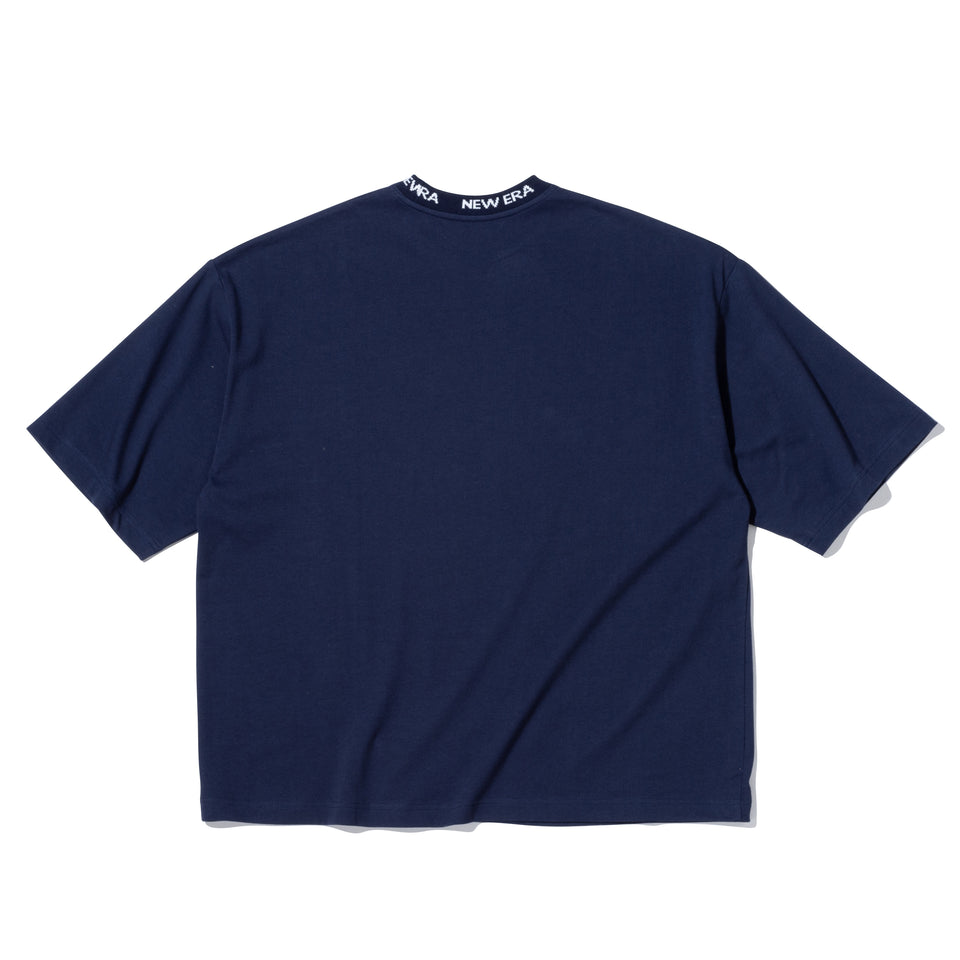 半袖 コットン ジャカード Tシャツ BLACK LABEL SS23 ネイビー