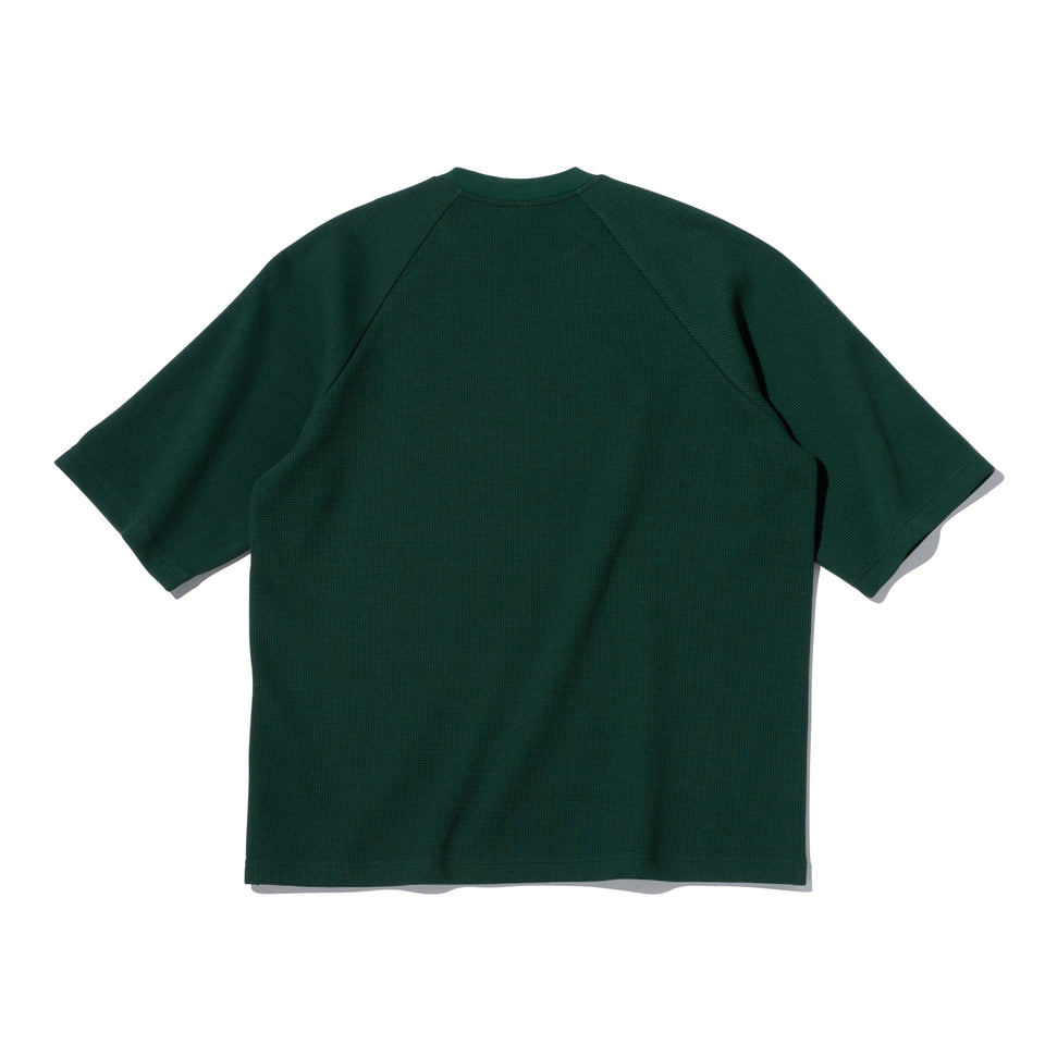 半袖 ワッフル Tシャツ オーバーサイズド BLACK LABEL SS23 ダークグリーン