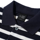 半袖 オーバーサイズド ポロシャツ BLACK LABEL SS23 ボーダー ネイビー