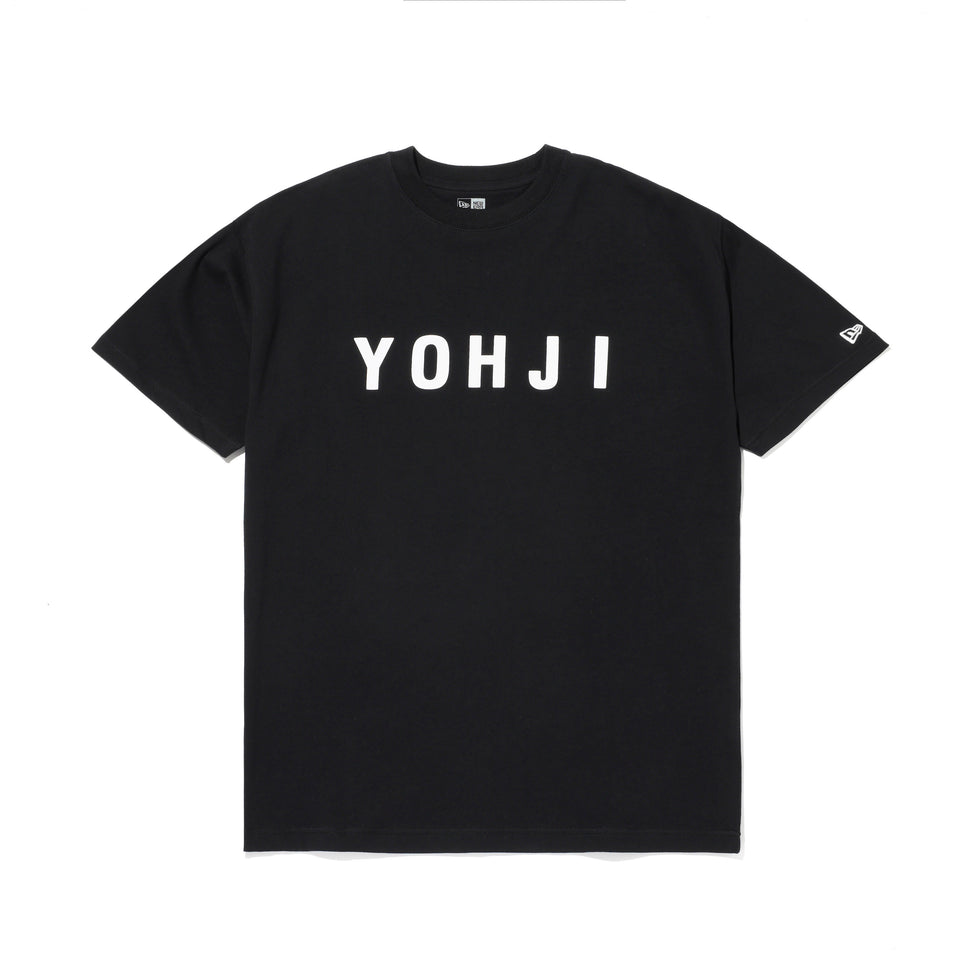 半袖 コットン Tシャツ Yohji Yamamoto SS22 ブロックフォント ブラック