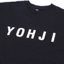 半袖 コットン Tシャツ Yohji Yamamoto SS22 ブロックフォント ブラック