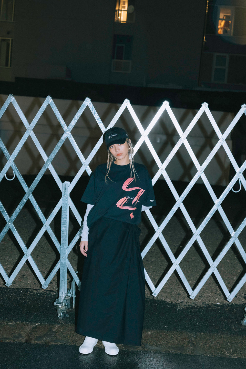 半袖 コットン Tシャツ Yohji Yamamoto FW22 シグネチャーロゴ YY ブラック
